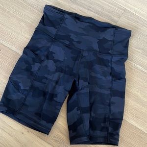 Lululemon camo biker shorts